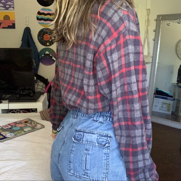 Vintage 80s/90s Club Room Long sleeve plaid polo - Picture 3 of 6